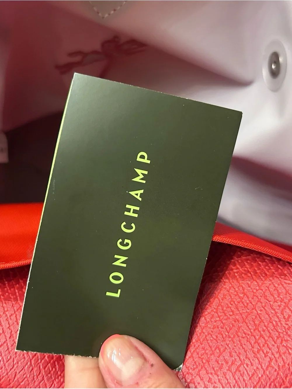 Longchamp Le Pliage Medium - Color Tomato - Picture 5 of 6